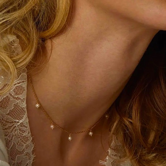 ⚜️𝟯𝟬%𝗢𝗙𝗙 𝗯𝘂𝗻𝗱𝗹𝗲𝘀 𝟯+⚜️ NEW Pearl Delicate Stainless Steel Necklace - Picture 3 of 13